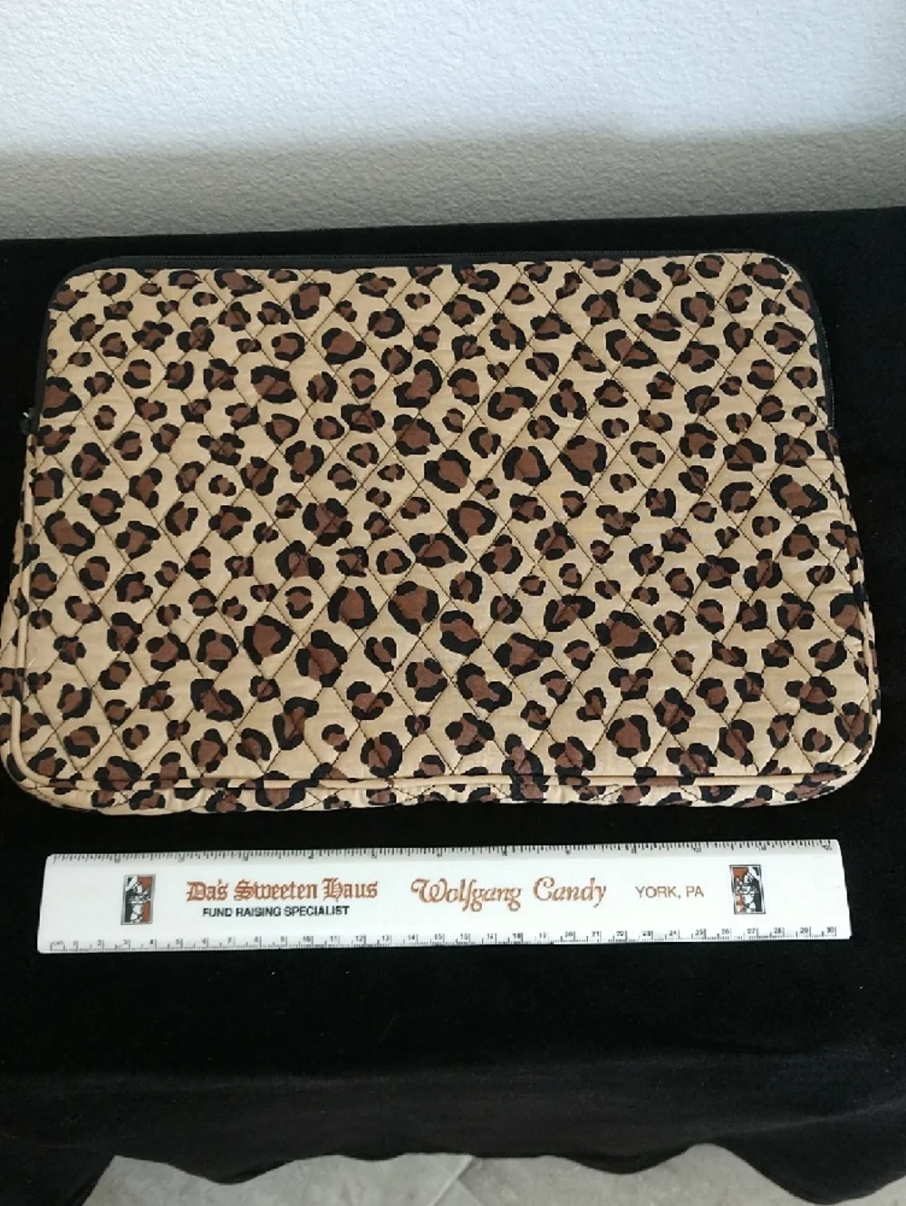 Vera Bradley Quilted Leopard Print Laptop Sleeve - Beige, Brown & Black